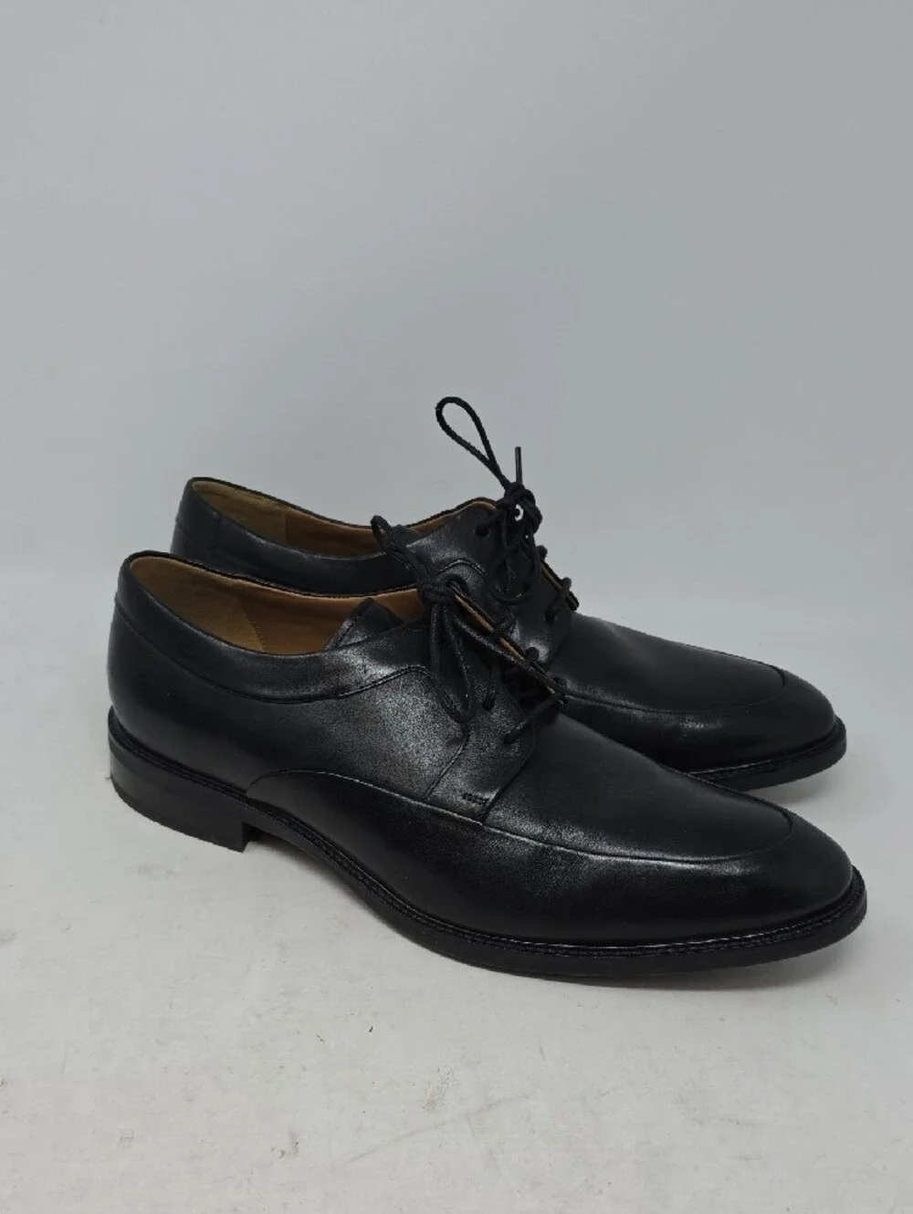 Cole Haan Apron Toe Classic Black Leather Men’s Lace-Up Dress Shoes Size 11.5